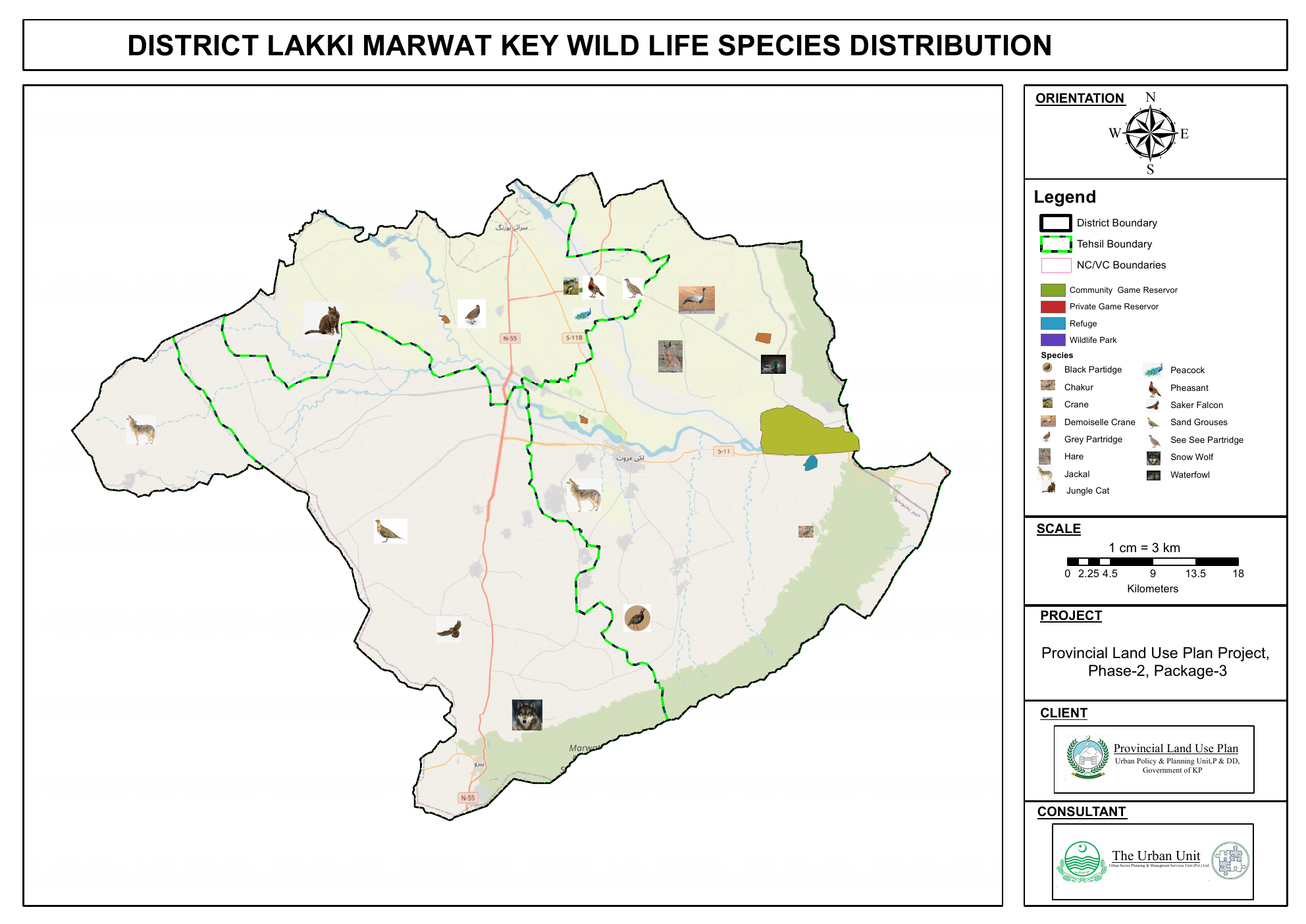 Lakki Marwat wildlife species distribution