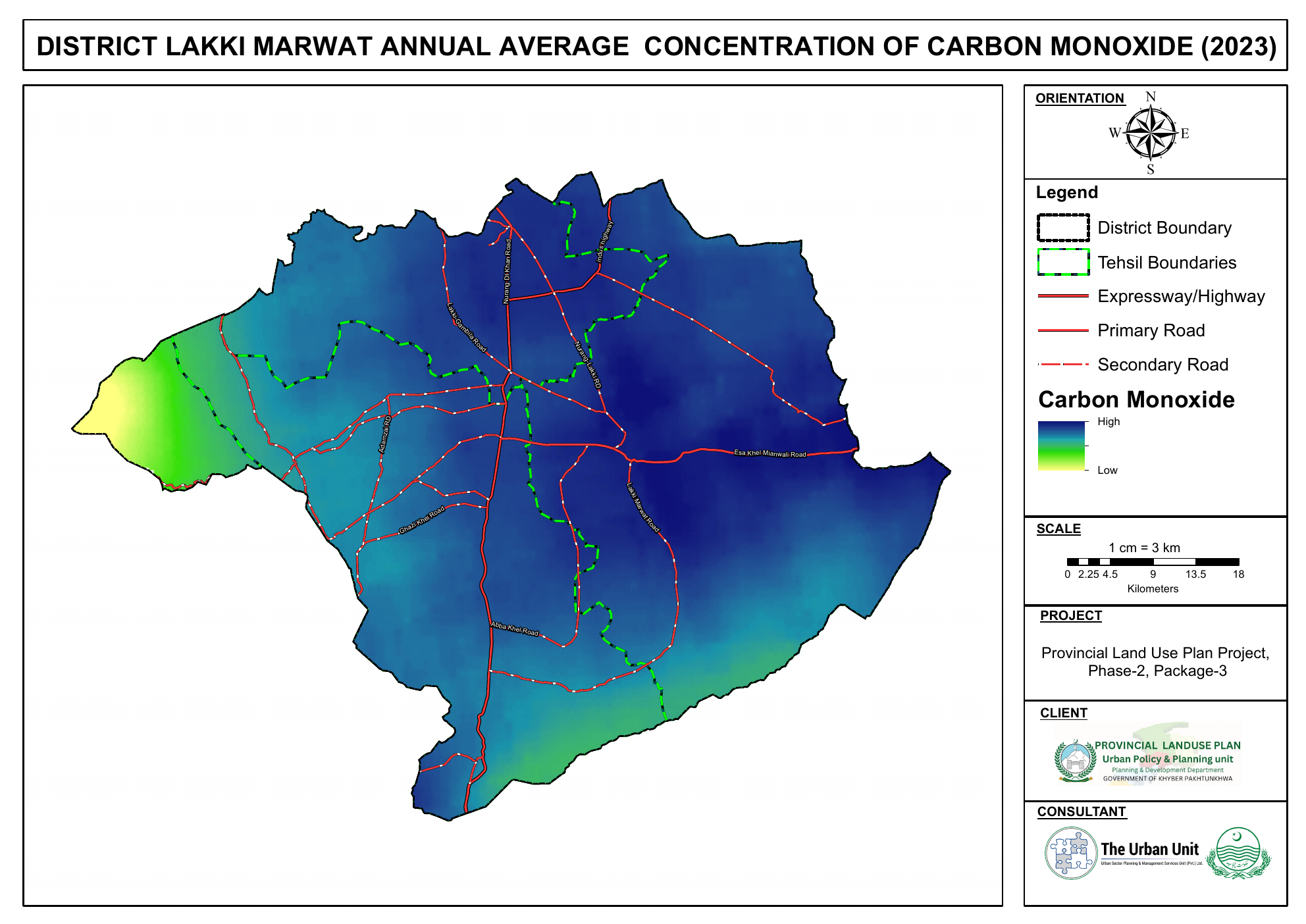 Lakki Marwat Carbon monoxide