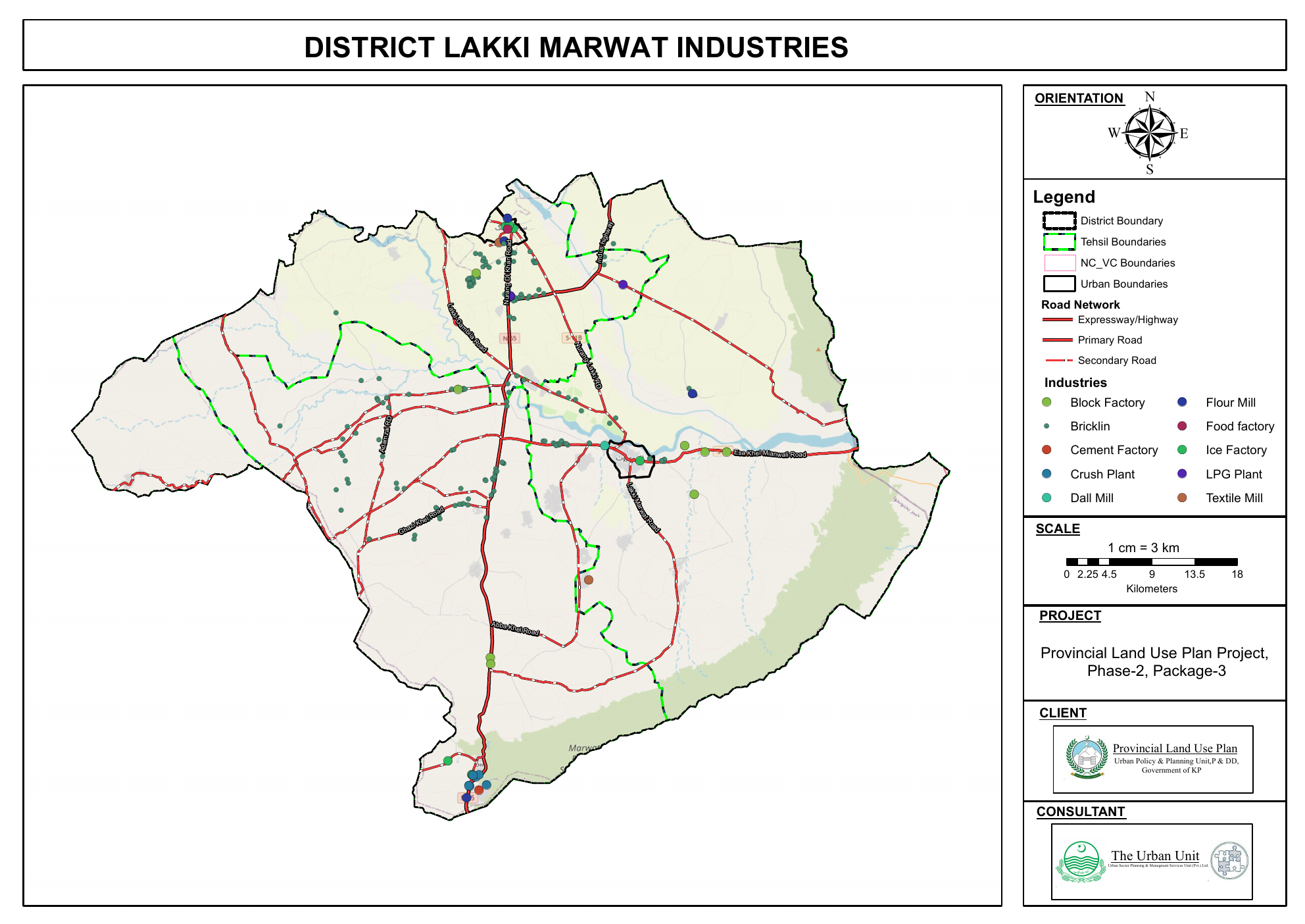 Lakki Marwat industries map