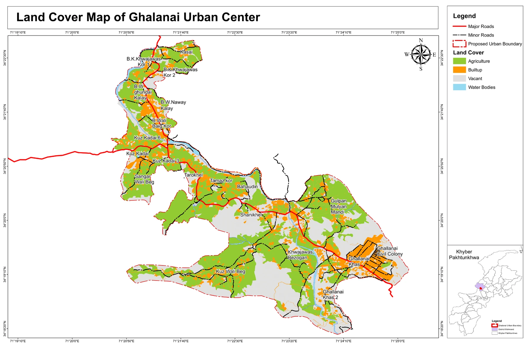 Ghalanai land cover map